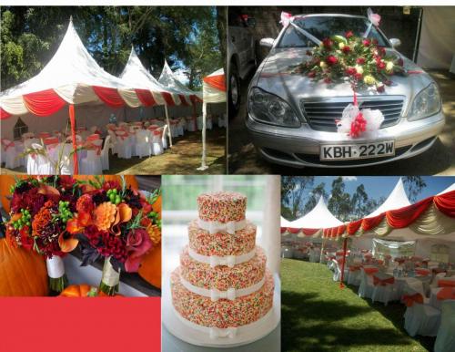 Orange and yellow wedding collage